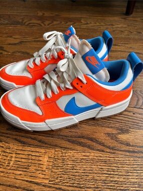 Nike Dunk Low Disrupt SUPA Sneaker Womens Size 9 - Orange and Blue